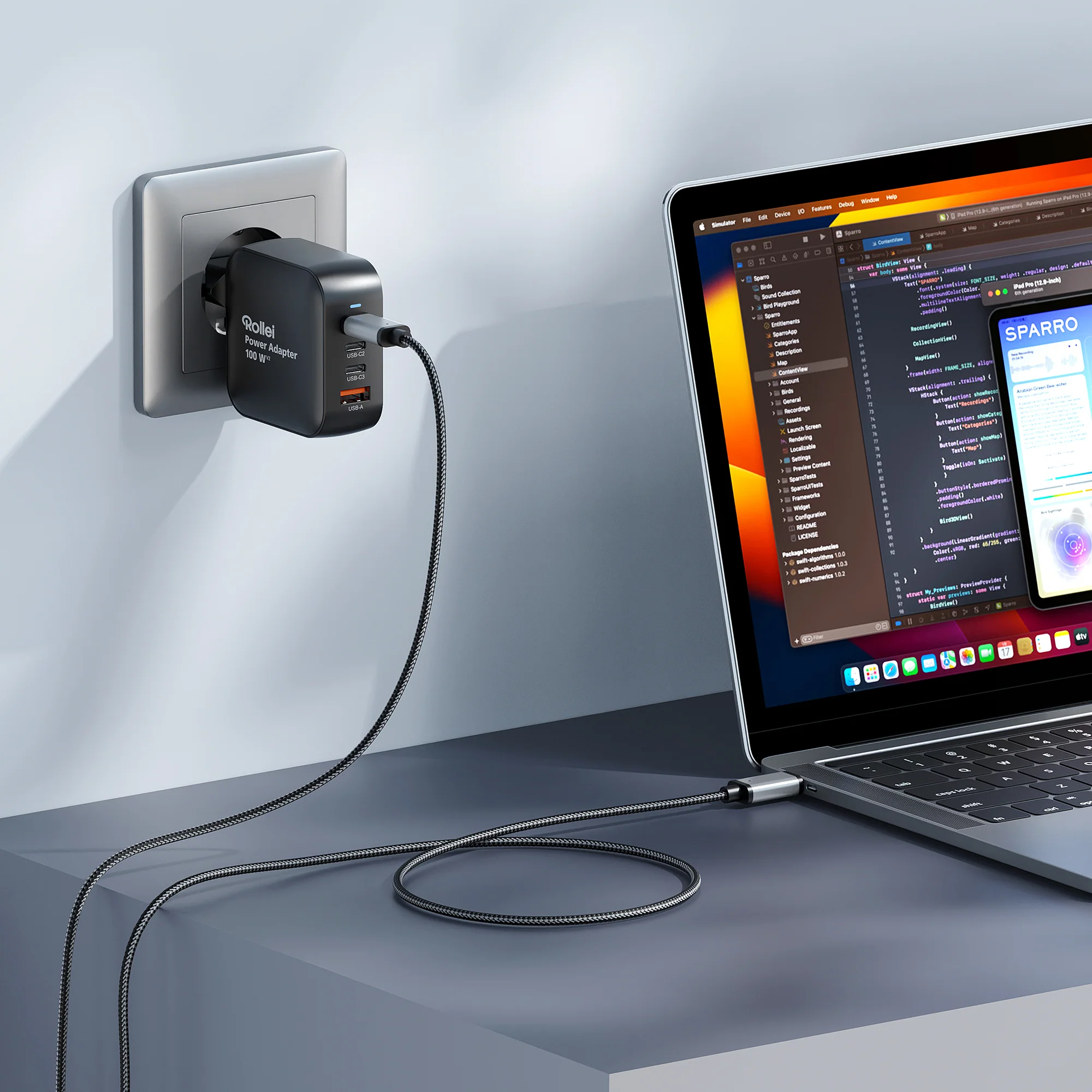 Power Adapter | 100 Watt | mit USB-C- & USB-A-Anschluss - Image 3